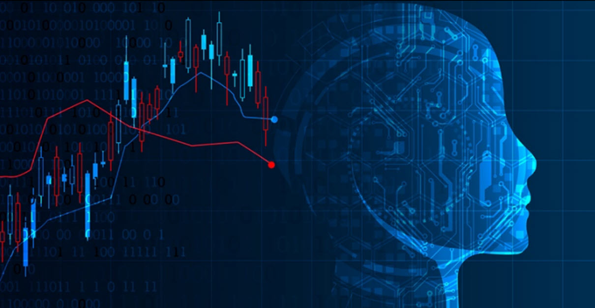 Human head with circuit board in the background