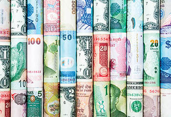 different foreign currencies